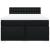 Pat box spring cu saltea, negru, 140x200 cm, textil GartenMobel Dekor