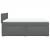 Pat continental cu saltea, gri închis, 160x200 cm, țesătură GartenMobel Dekor