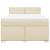 Pat box spring cu saltea, crem, 160x200 cm, material textil GartenMobel Dekor
