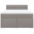 Pat box spring cu saltea, gri taupe, 160x200 cm material textil GartenMobel Dekor