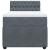 Pat box spring cu saltea, gri închis, 100x200 cm, catifea GartenMobel Dekor