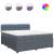 Pat box spring cu saltea, gri închis, 180x200 cm, catifea GartenMobel Dekor