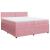 Pat box spring cu saltea, roz, 200x200 cm, catifea GartenMobel Dekor