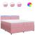 Pat box spring cu saltea, roz, 200x200 cm, catifea GartenMobel Dekor