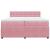 Pat box spring cu saltea, roz, 200x200 cm, catifea GartenMobel Dekor