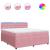 Pat box spring cu saltea, roz, 200x200 cm, catifea GartenMobel Dekor