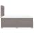 Pat box spring cu saltea, gri taupe, 120x200 cm, textil GartenMobel Dekor