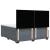 Pat box spring cu saltea, gri închis, 180x200 cm, catifea GartenMobel Dekor