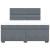 Pat box spring cu saltea, gri închis, 180x200 cm, catifea GartenMobel Dekor