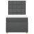 Pat box spring cu saltea, gri închis, 90x200 cm, textil GartenMobel Dekor