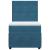 Pat box spring cu saltea, albastru închis, 90x190 cm, catifea GartenMobel Dekor