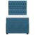 Pat box spring cu saltea, albastru închis, 90x190 cm, catifea GartenMobel Dekor