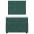 Pat box spring cu saltea, verde închis, 100x200 cm, catifea GartenMobel Dekor