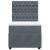 Pat box spring cu saltea, gri închis, 100x200 cm, catifea GartenMobel Dekor