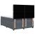 Pat box spring cu saltea, gri închis, 140x190 cm, catifea GartenMobel Dekor