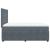 Pat box spring cu saltea, gri închis, 160x200 cm, catifea GartenMobel Dekor