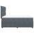 Pat box spring cu saltea, gri închis, 160x200 cm, catifea GartenMobel Dekor