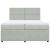 Pat box spring cu saltea, gri deschis, 200x200 cm, catifea GartenMobel Dekor