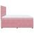 Pat box spring cu saltea, roz, 200x200 cm, catifea GartenMobel Dekor