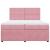 Pat box spring cu saltea, roz, 200x200 cm, catifea GartenMobel Dekor