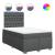 Pat box spring cu saltea, gri închis, 120x190 cm, textil GartenMobel Dekor
