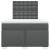 Pat box spring cu saltea, gri închis, 120x190 cm, textil GartenMobel Dekor