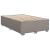 Pat box spring cu saltea, gri taupe, 120x200 cm, textil GartenMobel Dekor