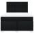 Pat box spring cu saltea, negru, 140x200 cm, textil GartenMobel Dekor