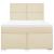 Pat box spring cu saltea, crem, 160x200 cm, material textil GartenMobel Dekor