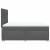 Pat continental cu saltea, gri închis, 160x200 cm, țesătură GartenMobel Dekor