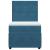 Pat box spring cu saltea, albastru, 90x190 cm, catifea GartenMobel Dekor