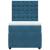 Pat box spring cu saltea, albastru, 90x190 cm, catifea GartenMobel Dekor