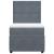 Pat box spring cu saltea, gri închis, 100x200 cm, catifea GartenMobel Dekor