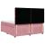 Pat box spring cu saltea, roz, 200x200 cm, catifea GartenMobel Dekor