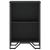 Bibliotecă, negru, 50x31x74,5 cm, lemn prelucrat GartenMobel Dekor