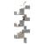 Raft colțar perete gri beton 45x45x147 cm lemn prelucrat GartenMobel Dekor