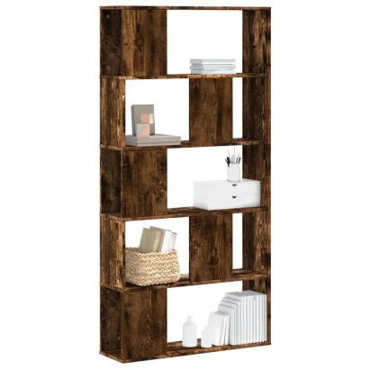 Bibliotecă cu 5 niveluri stejar fumuriu 80,5x23,5x162,5 cm lemn GartenMobel Dekor
