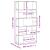 Bibliotecă cu 5 niveluri gri sonoma 80,5x23,5x162,5 cm lemn GartenMobel Dekor