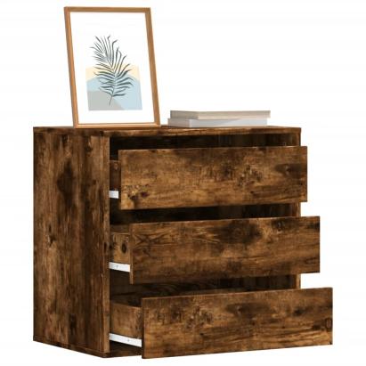 Dulap colț cu sertare stejar fumuriu 60x41x58 cm lemn prelucrat GartenMobel Dekor