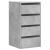 Dulap colț cu sertare gri beton 40x41x76 cm lemn prelucrat GartenMobel Dekor