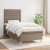 Pat box spring cu saltea, gri taupe, 90x200 cm, textil GartenMobel Dekor