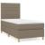 Pat box spring cu saltea, gri taupe, 90x200 cm, textil GartenMobel Dekor