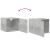Dulap depozitare slim gri beton 45x42,5x225 cm lemn prelucrat GartenMobel Dekor