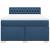 Pat continental cu saltea, albastru, 140x200cm, material textil GartenMobel Dekor