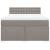 Pat box spring cu saltea, gri taupe, 160x200 cm material textil GartenMobel Dekor