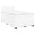 Pat box spring cu saltea, alb, 120x200 cm, piele ecologică GartenMobel Dekor