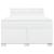 Pat box spring cu saltea, alb, 140x190 cm, piele ecologică GartenMobel Dekor