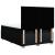Pat box spring cu saltea, negru, 140x200 cm, textil GartenMobel Dekor