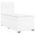 Pat box spring cu saltea, alb, 100x200 cm, piele ecologică GartenMobel Dekor