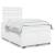 Pat box spring cu saltea, alb, 120x200 cm, piele ecologică GartenMobel Dekor